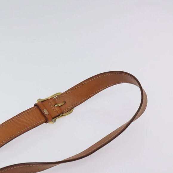 CELINE Macadam Canvas Circle Shoulder Bag PVC Leather Brown Gold Auth 122059 - Picture 9 of 14